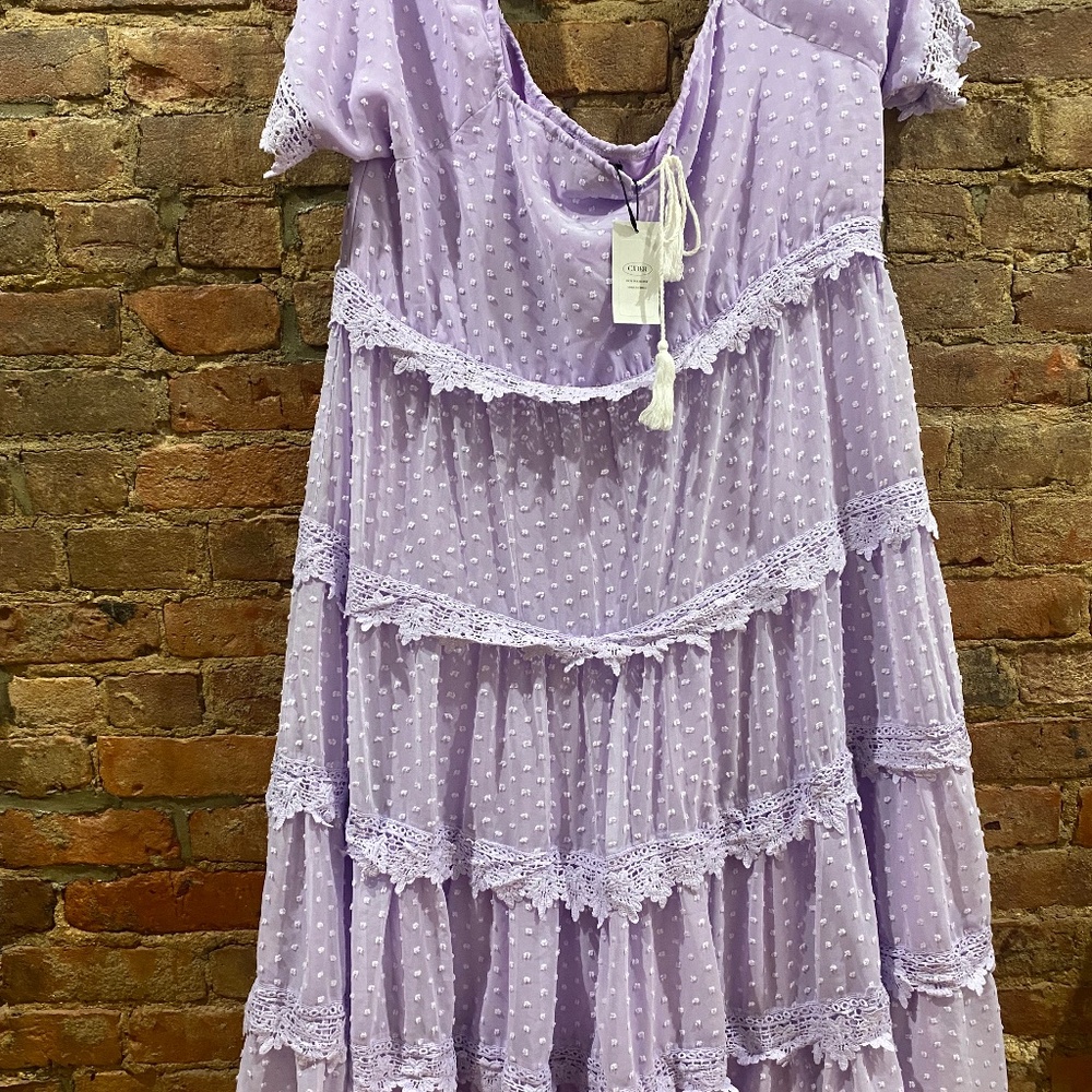 lilac long bohemian dress